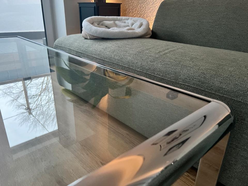 Designer Couchtisch Space Age, 60-80er, Chrom & Glas, Mid Century in Mainz