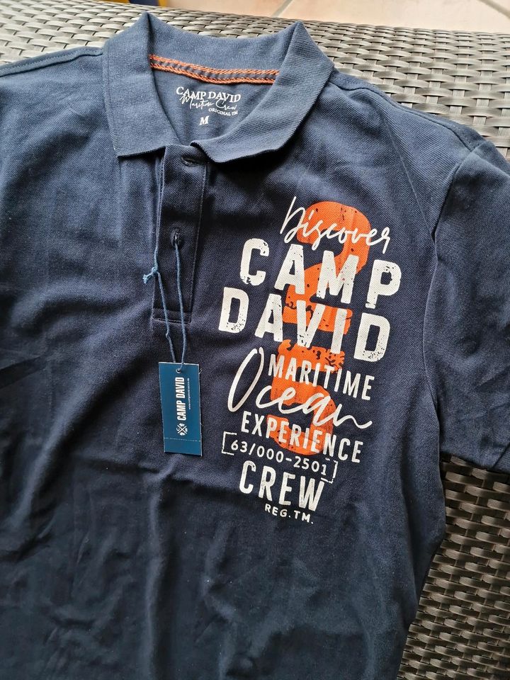 Camp David Polo Polohemd Poloshirt Shirt Hemd Größe M NEU Etikett in Dornburg