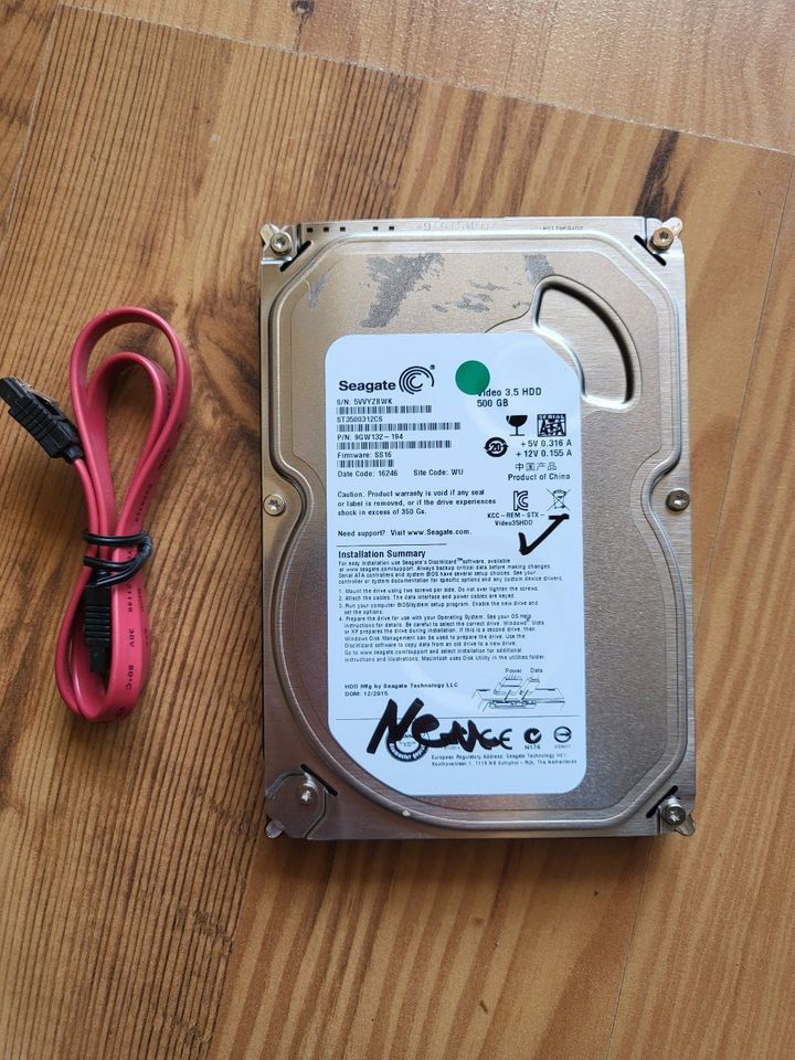 3,5" Neuwertige Seagate Pipeline HD 500GB Intern (ST3500312CS) in Übersee