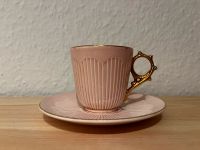 Vintage Tasse Untertasse Unterteller Tee rosa gold Berlin - Pankow Vorschau