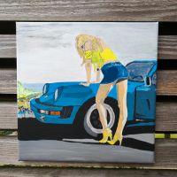 Acrylbild Porsche 911 model G, mit sexy Girl freie Interpretation Bayern - Aichach Vorschau