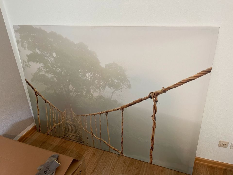 Ikea Leinwand Bild „ Dschungel/ Brücke" in Wedel