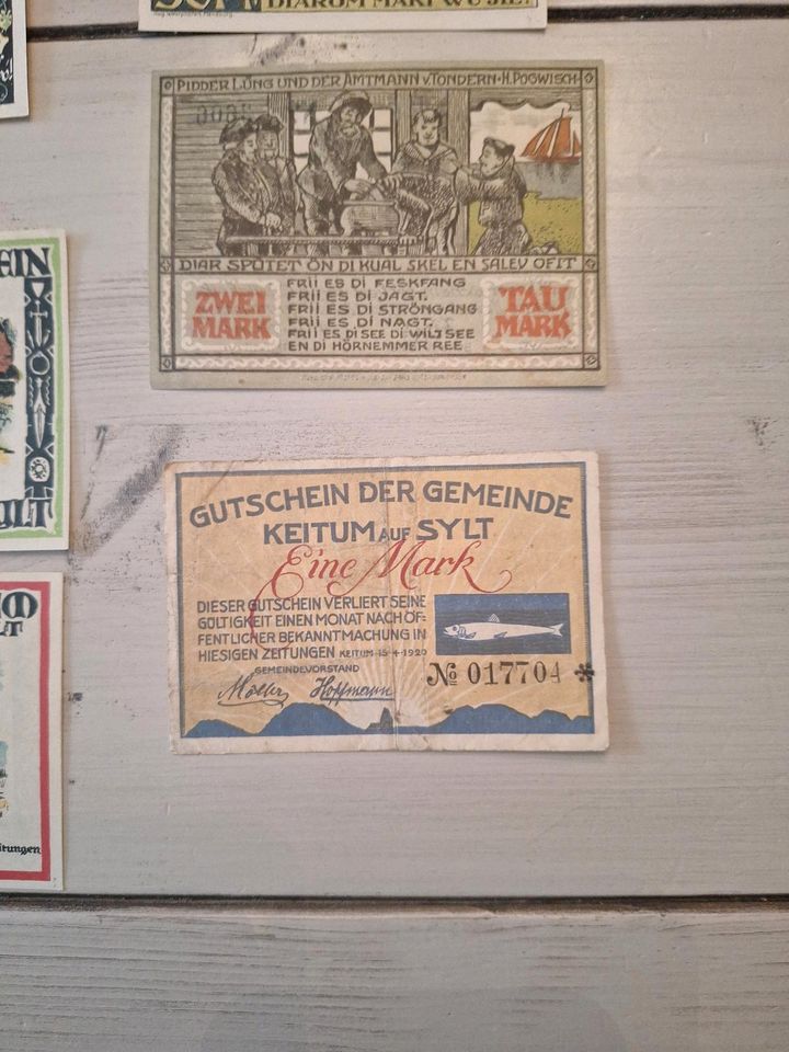 Notgeld 20ger Jahre Nordsee Sylt Keitum 17 Stück Reuter Geld in Mölln