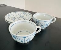 2 Kaffeetasse mit Teller antik Rauenstein Strohblume indisch blau Stuttgart - Sillenbuch Vorschau