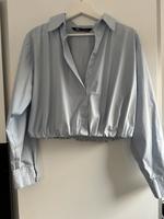 Zara Bluse Gr. L hellblau - cropped Bayern - Füssen Vorschau