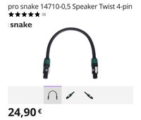 2x Pro Snake 14710-0,5 Speaker Twist 4-pin Speakon Kabel Niedersachsen - Braunschweig Vorschau