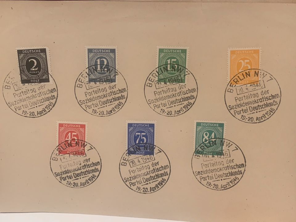 Briefmarken Deutschland 1945 1946 in Stuttgart