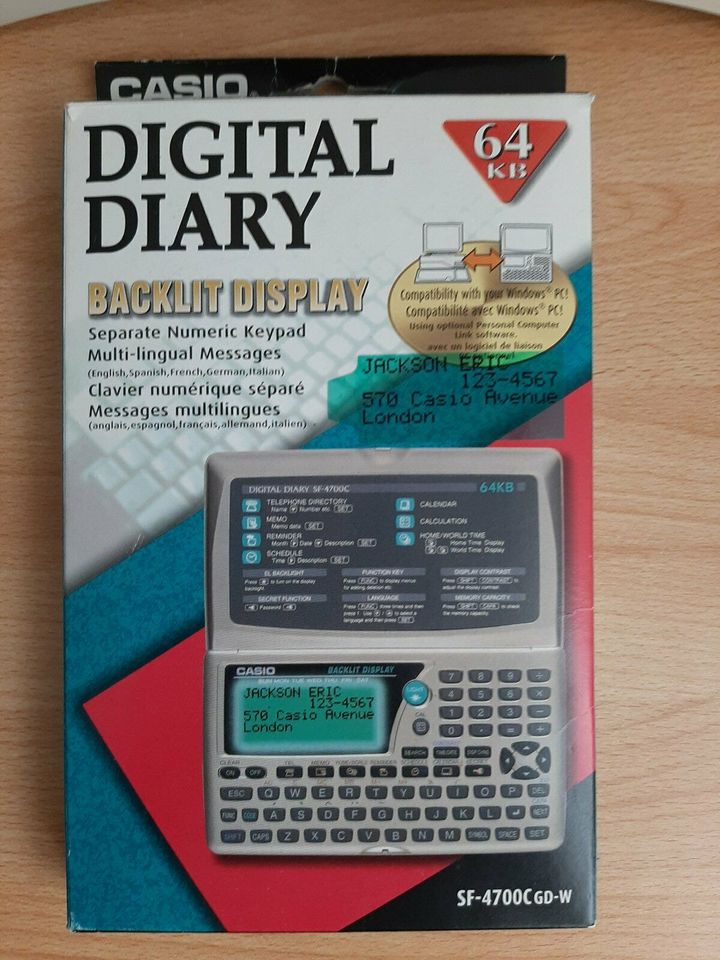 Casio Digital Diary SF-4700C GD-W in Reichenbach (Vogtland)