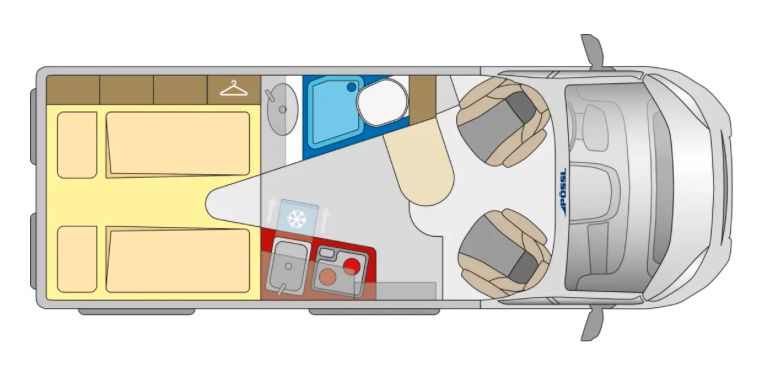 Pössl Camper P2 Relax | Wohnmobil | Einzelbetten | Längsschläfer in Selb