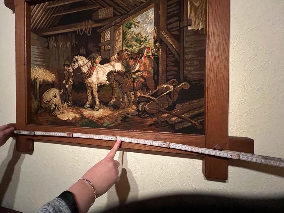 Nur noch kurze Zeit! Gobelin/Stickbild-HANDARBEIT-Eiche Rahmen in Nalbach