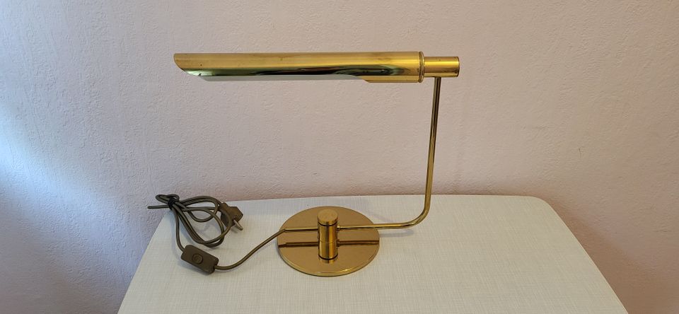 Vintage Baulmann Tischlampe Messing Schreibtischlampe 70er in Bad Salzuflen