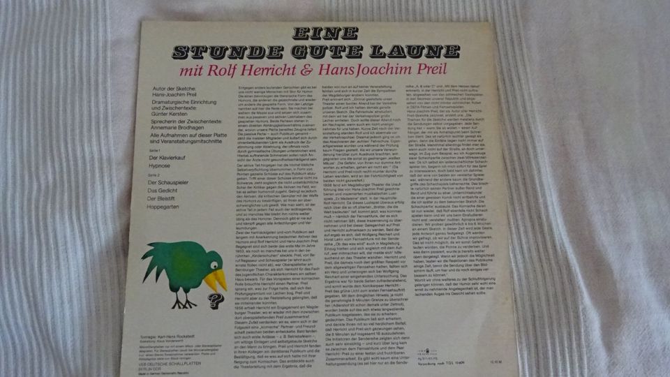 ROLF HERRICHT - HANS JOACHIM PREIL  -  DDR SCHALLPLATTEN in Sassnitz