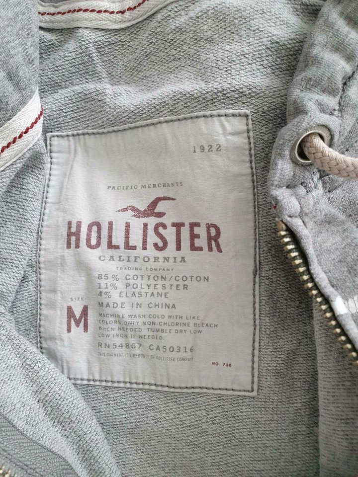 Hollister HCO Jacke Pullover Oberteil grau Hoodie in Stuttgart