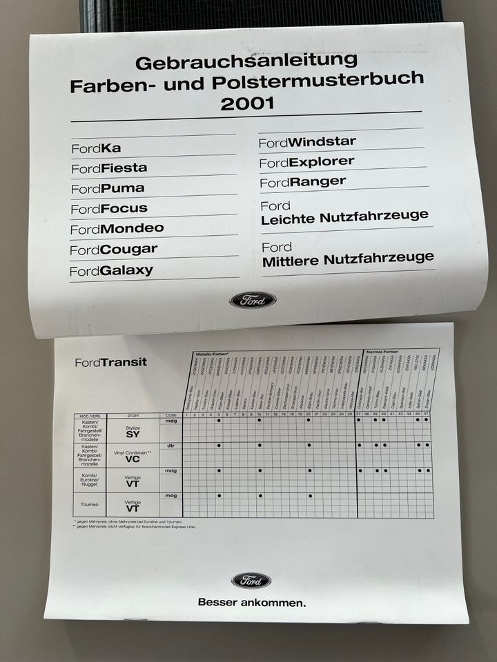 Ford Farben & Polster Musterbuch XSC Code KA Mondeo Focus Fiesta in Stendal