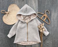 Jacke Wollwalk 98 92 110 104 116 122 beige handmade Schurwolle Nordrhein-Westfalen - Emsdetten Vorschau