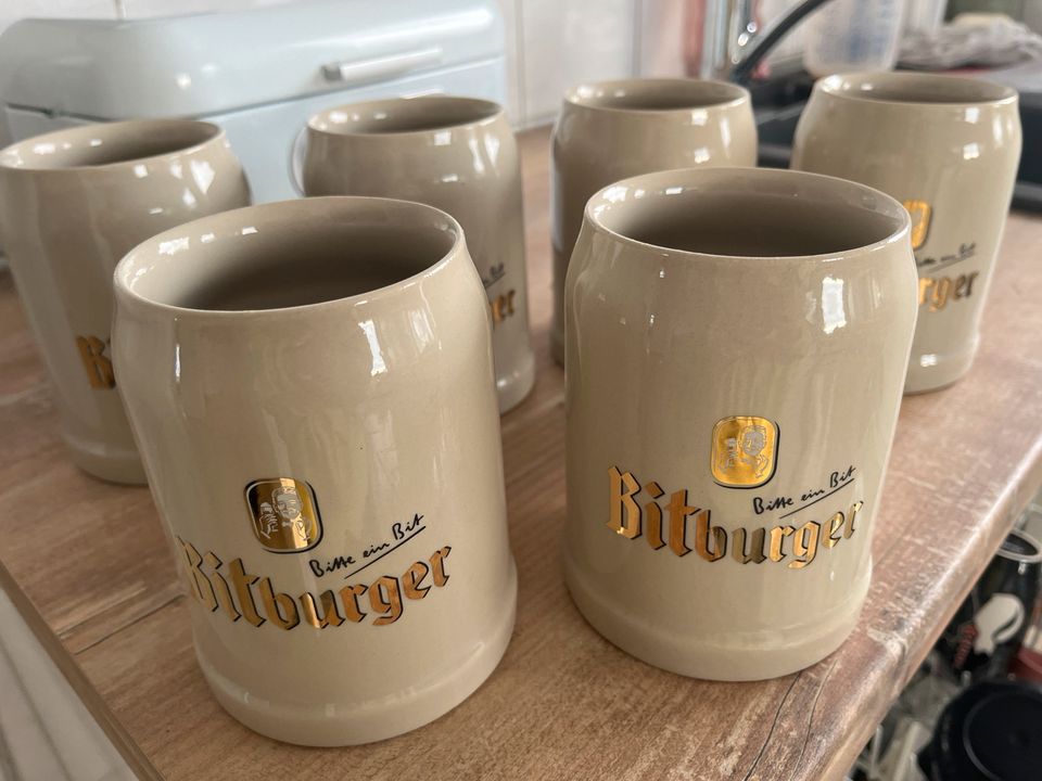 6x Bitburger Bierkrug 0,5 Liter in Euskirchen