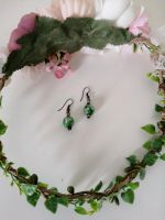 Grüne Ohrhänger Ohrringe mit Blumen Glas Sachsen - Rabenau Vorschau