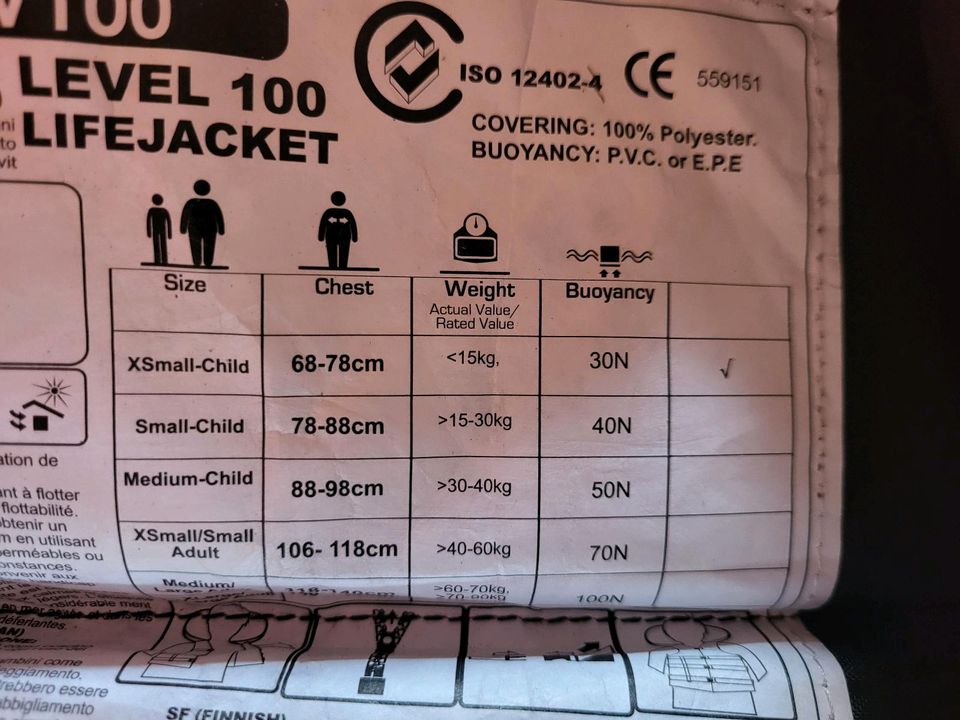 Schwimmweste bis 15 Kg Kinder in Feldberg