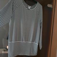 b.p.c. bonprix Longshirt schwarz weiß gestreift Gr. 44 Sachsen - Lauta Vorschau