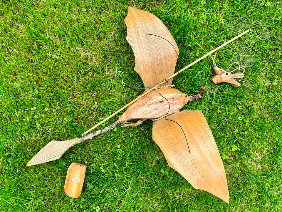Drachen Kokosdrachen Flugdrachen Windspiel Bali Deko in Essen