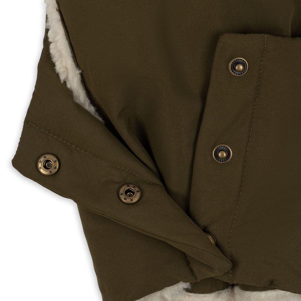 Konges Slojd Noha Handwärmer Kinderwagen Handschuhe Olive grün khaki NEU Stroller Mittens in Centrum