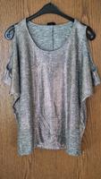 Shirt Cut Outs hellgrau Glitzertupfen Gr.48 Saarland - Ottweiler Vorschau