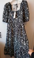 Maxikleid Rückenfrei, Neu, geblümtes schwarzes langes Sommerkleid West - Nied Vorschau