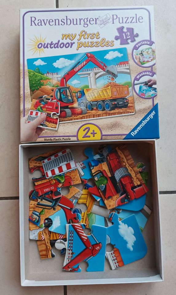 Puzzle von Ravensburger, Bagger, LKW, 12 Teile ab 2J. wie neu, in Geilenkirchen