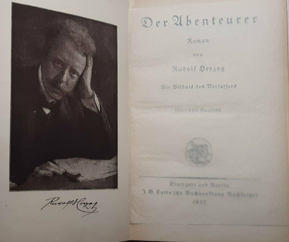 Rudolf Herzog - Der Abenteurer - 1922 in Arenzhain