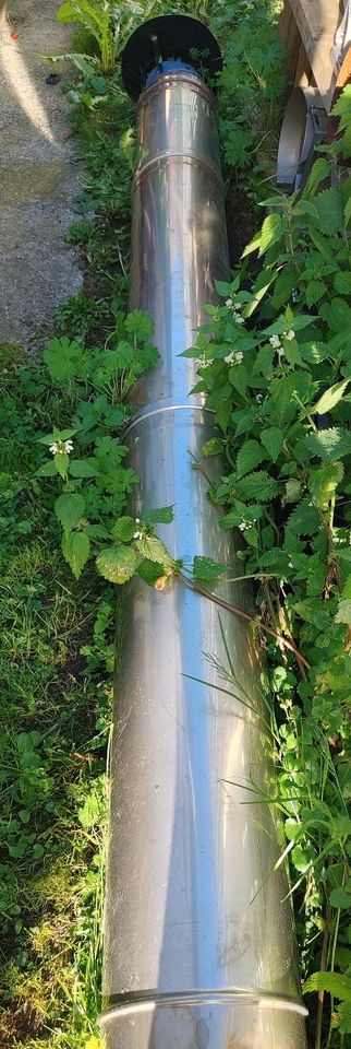 Edelstahlkamin doppelwandig Holzbackofen in Neuler