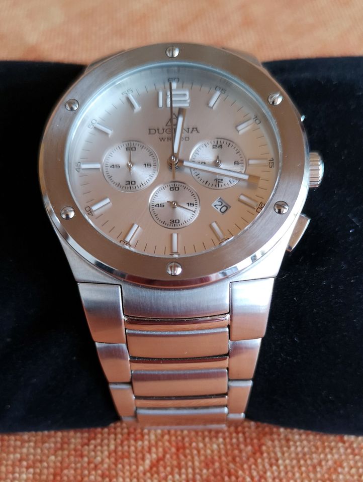 DUGENA OS20 WR100 Chronograph Herren Edelstahl - Top !!! in Bruchköbel