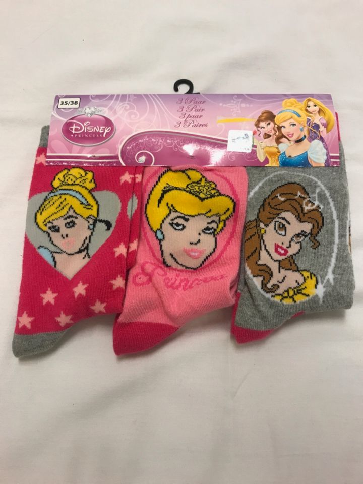 Disney Princess Socken Mädchen 3 Paar Gr. 35/38 NEU in Kempen