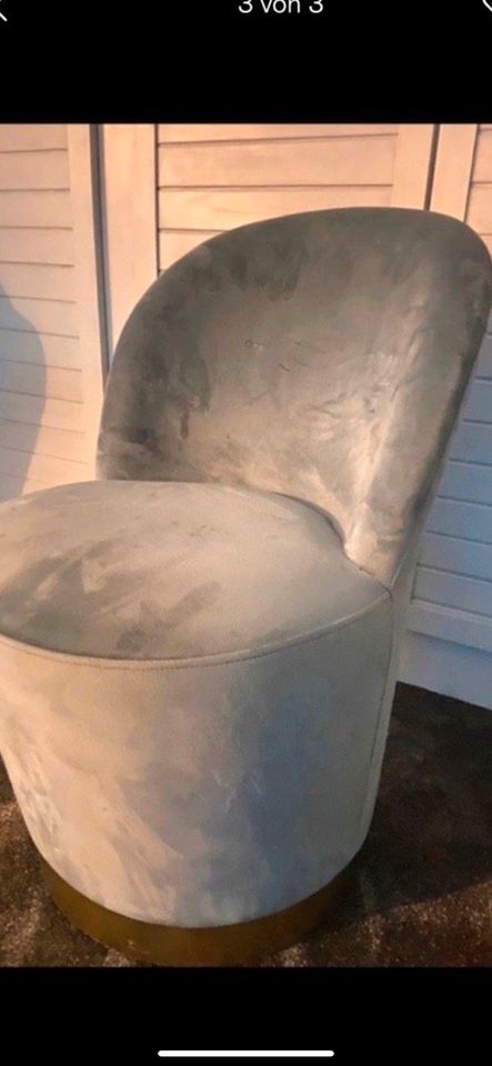 Muschel Samt Sessel zu verkaufen 2 - teilig in Braunschweig