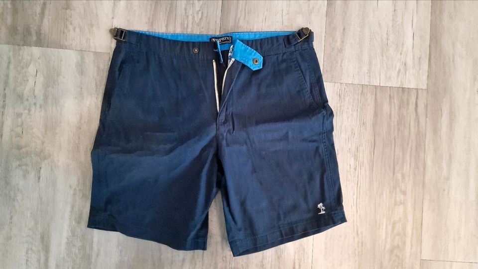 ESPRIT Herren Bermuda, blau, Größe L / 33, Relaxed Fit in Vörstetten