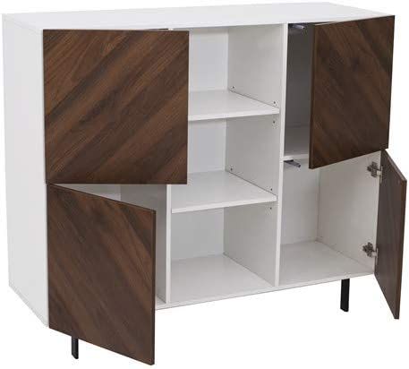 Neu Rivet Sideboard, 120 x 42 x 103 cm, Walnuss/Weiß in Wuppertal