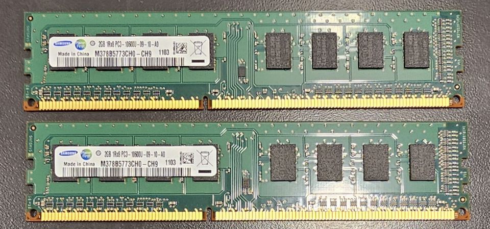 !!! TOP !!! 4GB (2 x 2GB) DDR3 1333MHz RAM von Samsung in Heroldstatt