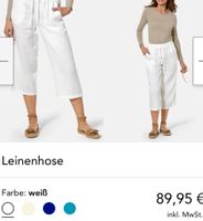 Brax Damen Leinenhose 3/4 Culotte 7/8 weiß Gr.38/M Leinen Kreis Pinneberg - Elmshorn Vorschau