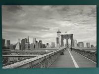 Foto Leinwand Brooklyn Bridge New York Blumenthal - Farge Vorschau