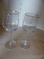 zwei Weingläser / Rosé-Gläser mit schmalem Goldrand Hessen - Limeshain Vorschau