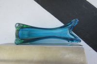 Murano Glas Vase Zipfelvase Venetian Glass 2-farbig blau-grün Nordrhein-Westfalen - Leverkusen Vorschau