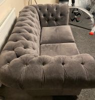 Sofa Chesterfield 2er Dunkelgrau Samt Rheinland-Pfalz - Eisenberg  Vorschau