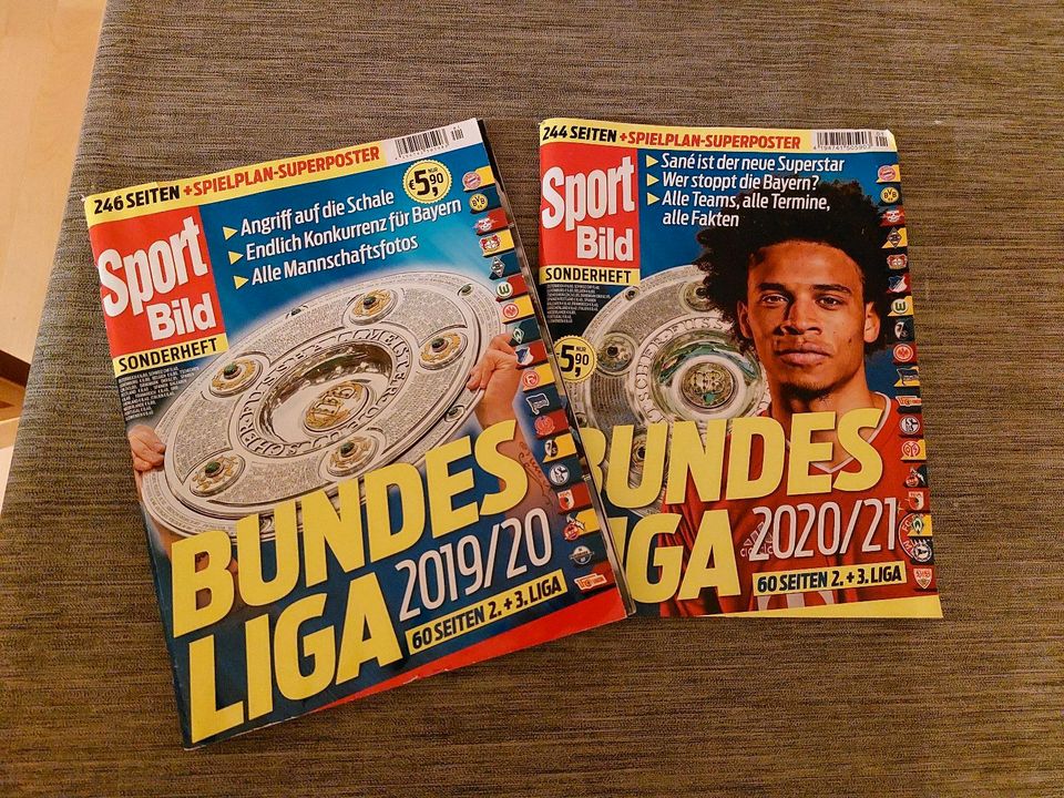 Zwei Sport Bild Bundesliga Sonderhefte (Saisons 19/20 u. 20/21) in Lengerich