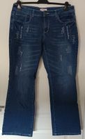 SHEEGO Jeans Gr. 46 blue denim mit Strass und Cut-outs Schleswig-Holstein - Tarp Vorschau