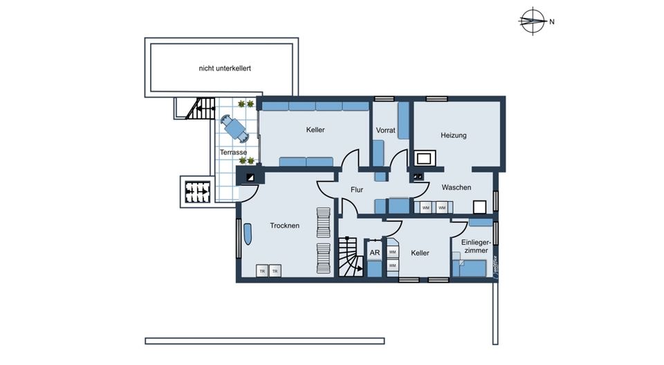 Gepflegtes Zweifamilienhaus mit Garten, Garage und Carport / Verkauf mit unbefristetem Nießbrauch in Sankt Augustin