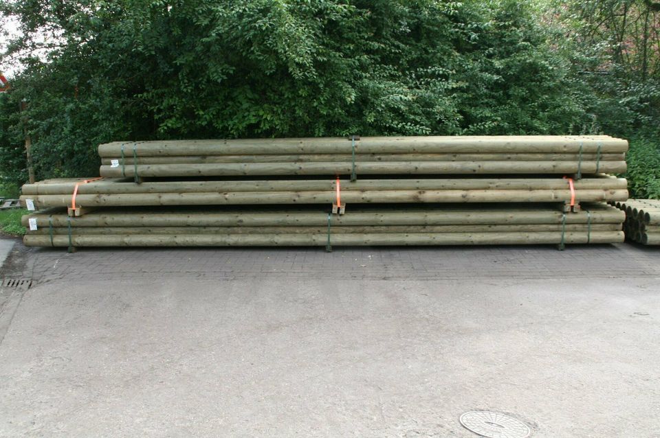 Rundhölzer - Palisaden – Stangen – 14 x 600 cm – imprägniert – KD in Wagenfeld