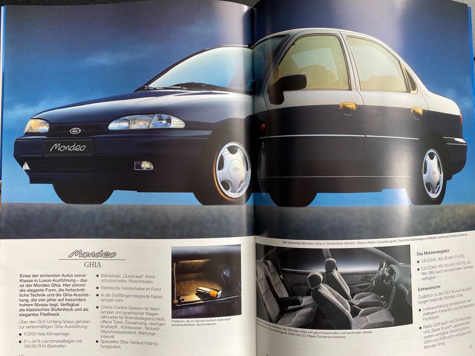 Prospekt Ford Mondeo von 01/1993 in Mettmann