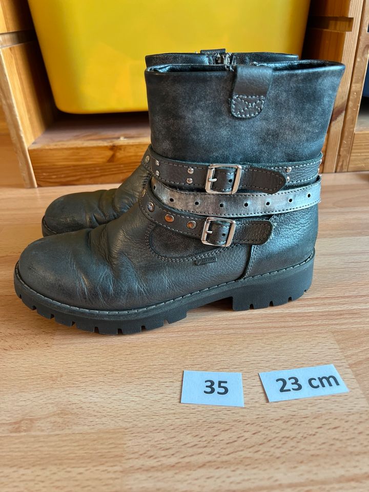 Primigi grau Stiefelette dünn gefüttert Leder Boots Gr 35 in Berlin