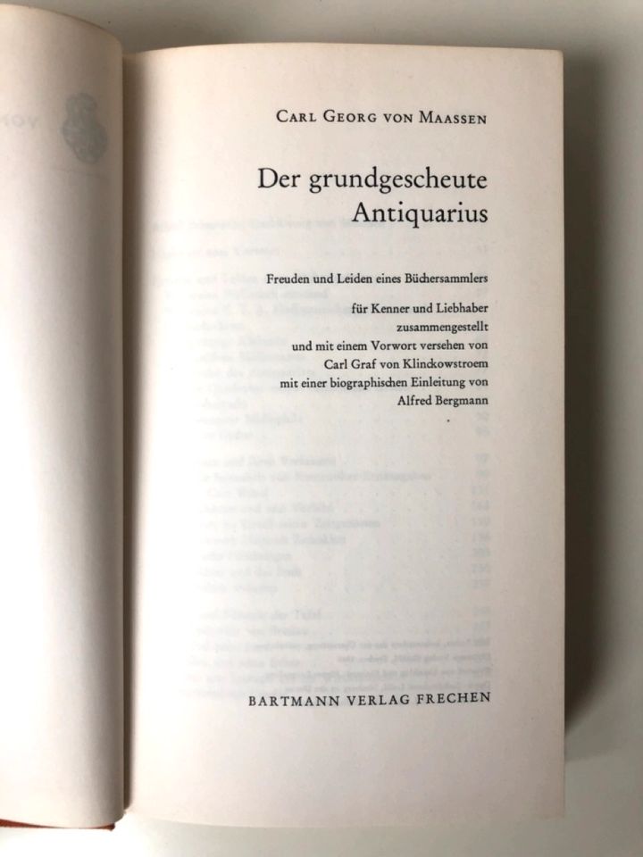 Der grundgescheute Antiquarius - Carl Georg von Maassen in Oberschleißheim