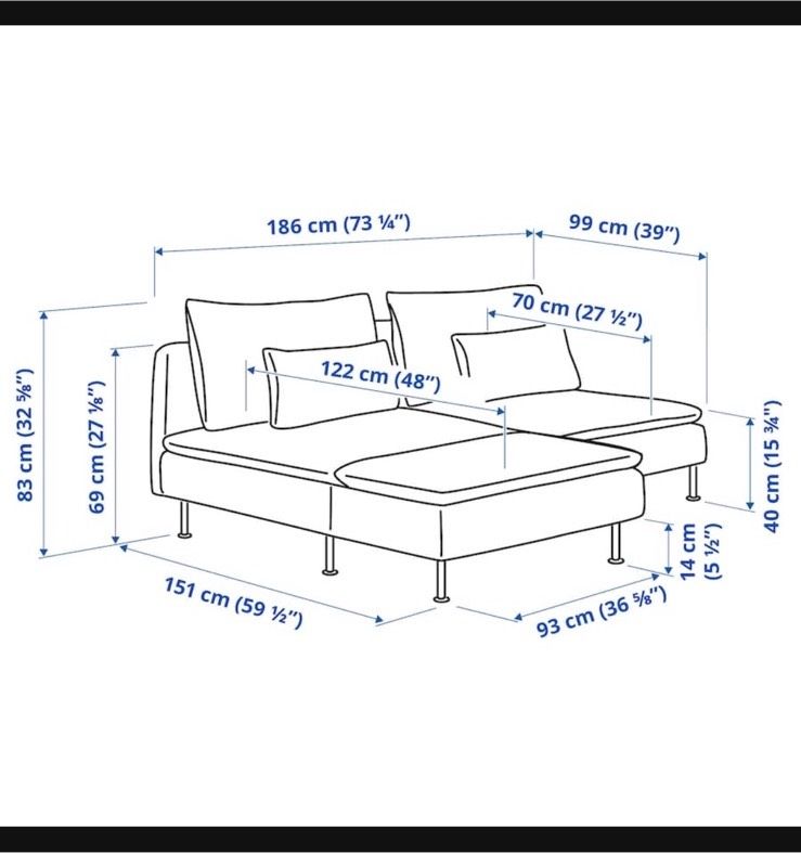 Söderhamn Couch Sofa 2er Ikea in Jübek