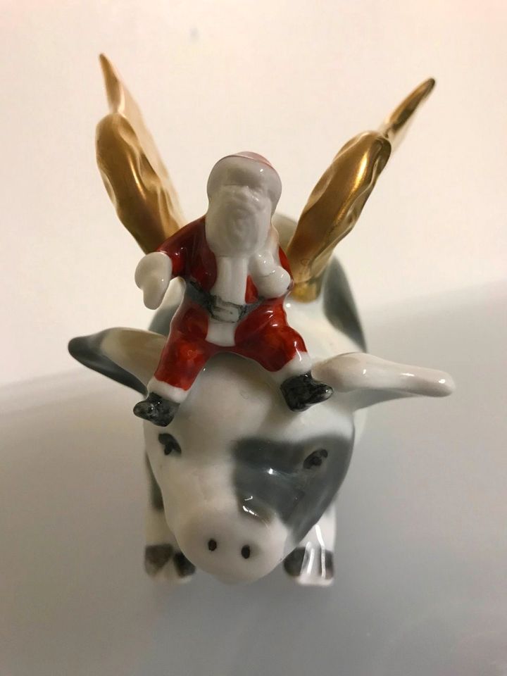 Rarität - Fliegendes Glücksschwein mit Weihnachtsmann, B. Flügel in Eislingen (Fils)